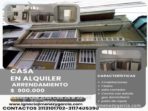 Barrio San Jose carrera 24 20 40 piso 1